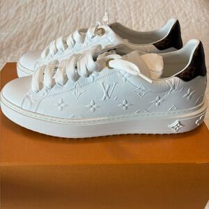 Brand New!! Louis Vuitton Time Out Embossed Leather Sneakers